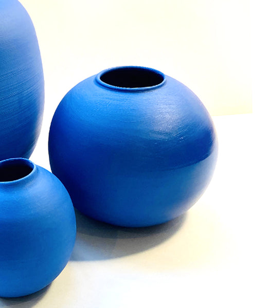 "Azur" Ensemble de 3 vases
