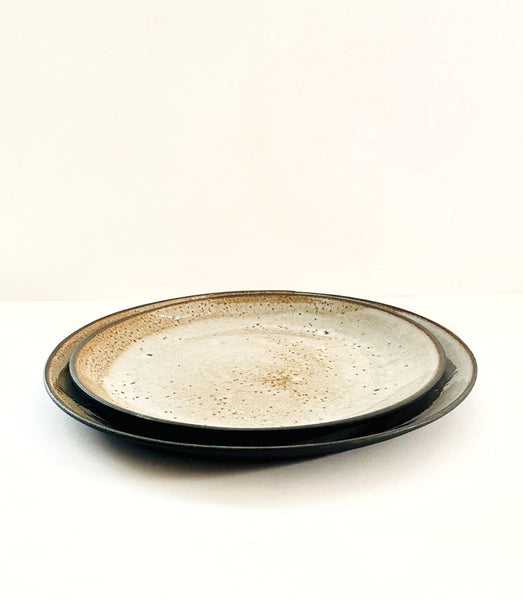 assiette, décoration, art de la table, émail, terre noire, gres, plat