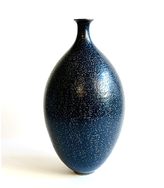 vase bouteille bleu nuit textures effets handmade soliflore