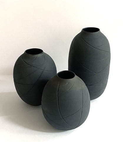 "Christo" Ensemble de 3 vases