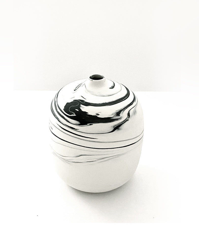 vase porcelaine noir & blanc