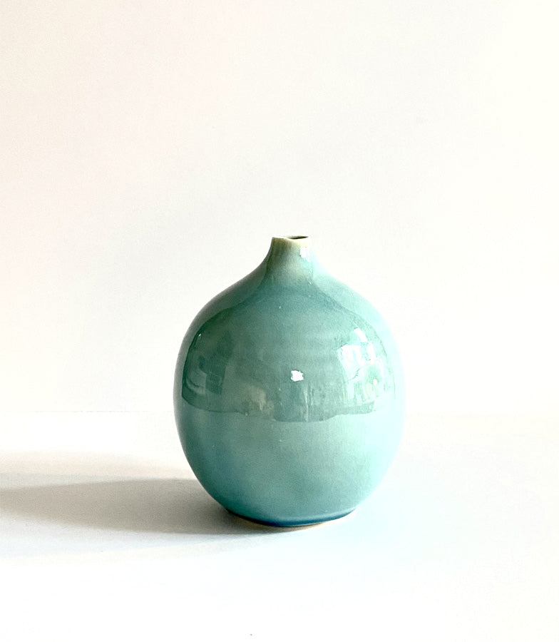 vase boule céladon porcelaine céramique soliflore