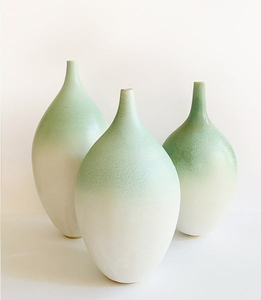 dégradé, vase, grès, handmade, effets, tye and dye